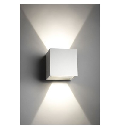 5W LED vägglampa - IP65 utomhus, vit, fyrkantig, justerbar spridning, inkl. ljuskälla