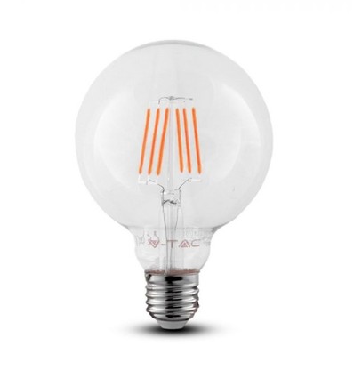 E27 6W LED glob-lampa - Ø12,5 cm, Samsung LED-chip, filament