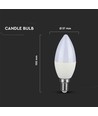 E14 4W LED-lampa - 200° spridning
