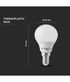 V-Tac 3.7W LED lampa - P45, E14