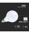 E27 10W LED glob-lampa - Ø9,5 cm