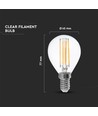 E14 4W LED klotlampa - Filament, P45