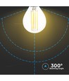 E14 4W LED klotlampa - Filament, P45