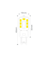 2W G9 LED-lampa - 3000K (varmvit)