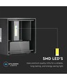 5W LED vägglampa - IP65 utomhus, fyrkantig, justerbar spridning, svart, inkl. ljuskälla