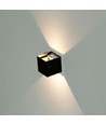 5W LED vägglampa - IP65 utomhus, fyrkantig, justerbar spridning, svart, inkl. ljuskälla