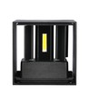 5W LED vägglampa - IP65 utomhus, fyrkantig, justerbar spridning, svart, inkl. ljuskälla