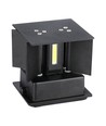 5W LED vägglampa - IP65 utomhus, fyrkantig, justerbar spridning, svart, inkl. ljuskälla