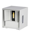 5W LED vägglampa - IP65 utomhus, vit, fyrkantig, justerbar spridning, inkl. ljuskälla