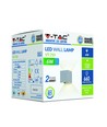 5W LED vägglampa - IP65 utomhus, fyrkantig, grå, justerbar spridning, inkl. ljuskälla