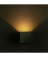 5W LED vägglampa - IP65 utomhus, fyrkantig, grå, justerbar spridning, inkl. ljuskälla