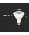 E27 12,8W LED spotlampa - PAR38, Samsung LED chip