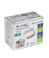 6W LED vit vägglampa - IP65 utomhus, Oval, roterbar 350 grader, inkl. ljuskälla