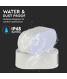 6W LED vit vägglampa - IP65 utomhus, Oval, roterbar 350 grader, inkl. ljuskälla