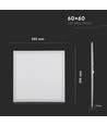 Outlet: 60x60 LED-panel, 32W - 120lm/W, vit ram