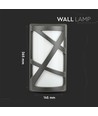 E27 Vägglampa - IP54 utomhus, grå, utan ljuskälla