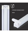V-Tac 150 cm dubbel LED armatur - Inkl. 2 stk. 22W LED rör, IP20