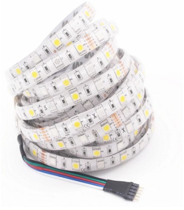 IP65-klassad 12V LED-strip med skyddande silikonhölje för utomhusbruk.