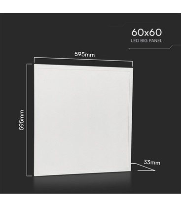 Måttskiss som visar dimensioner för en 60x60 LED-panel för att illustrera vikten av exakta mått.