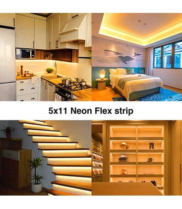 Smal och flexibel Neon Flex LED installerad i en modern miljö.
