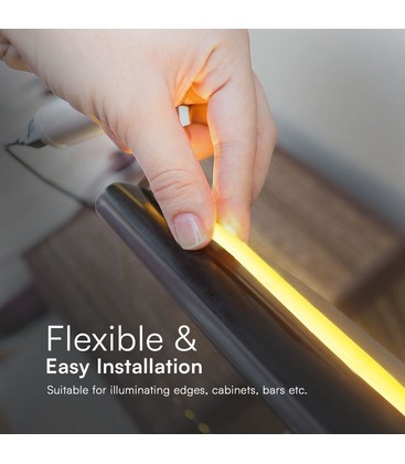 Vattentät IP65 COB-LED strip som visar tålig konstruktion för utomhusbruk.