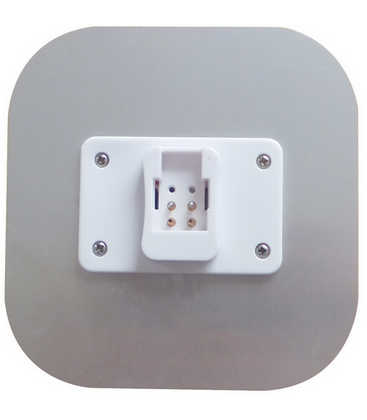 Närbild på 2D-sockel och anslutningsstift för LED-kompaktrör.